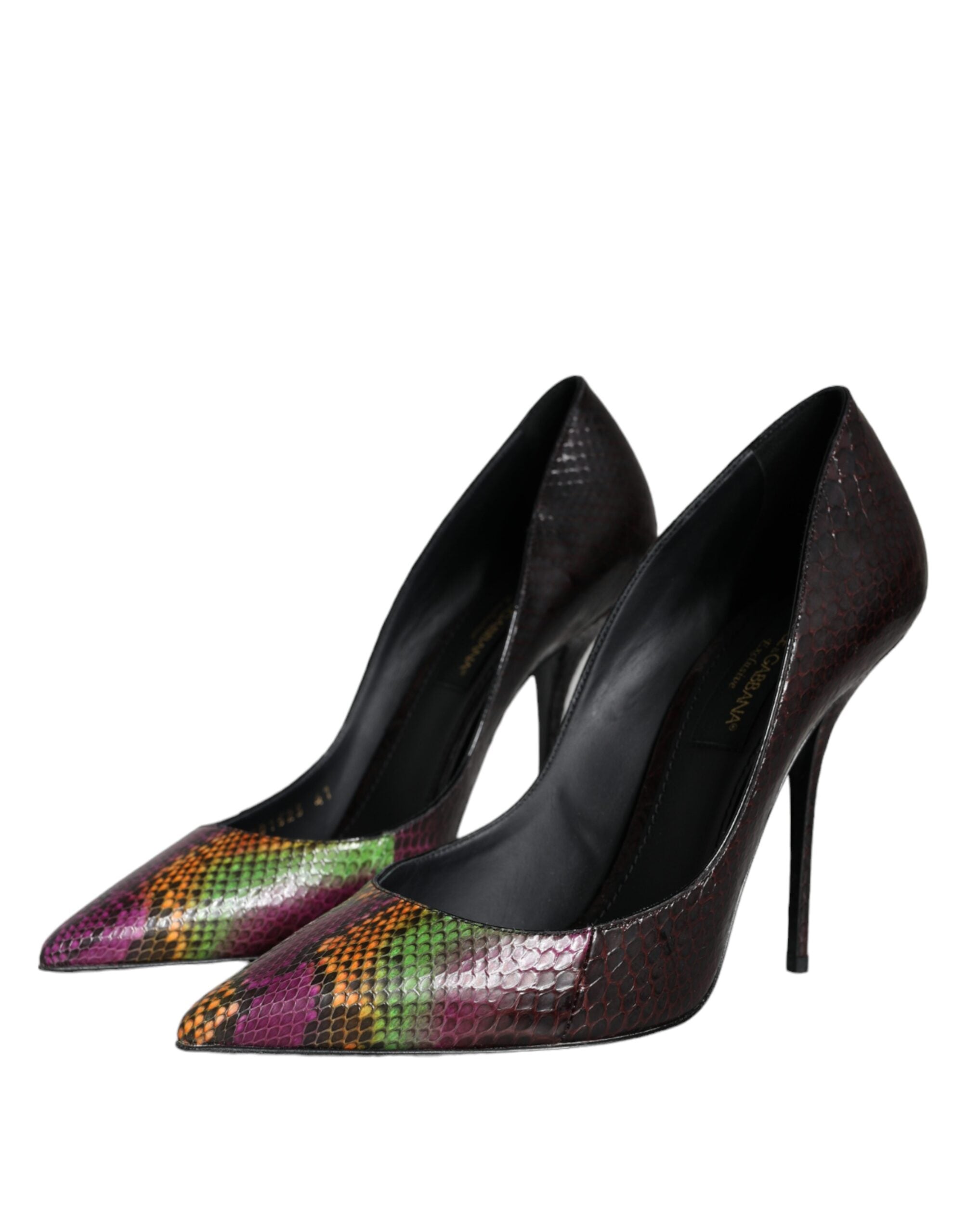 Dolce & Gabbana Multicolor Exotic Leather Heels Pumps Shoes Glam Steals