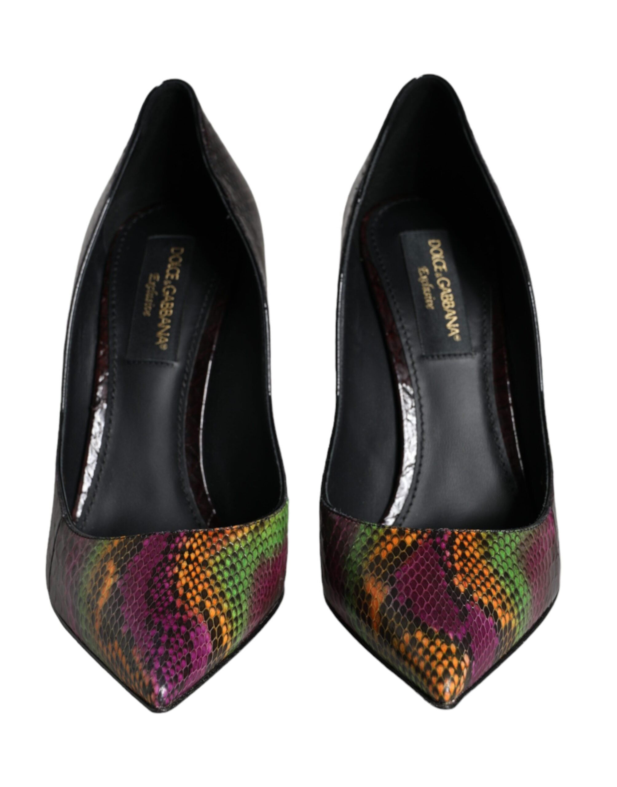 Dolce & Gabbana Multicolor Exotic Leather Heels Pumps Shoes Glam Steals