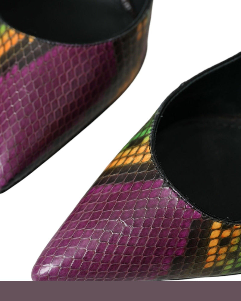 Dolce & Gabbana Multicolor Exotic Leather Heels Pumps Shoes Glam Steals