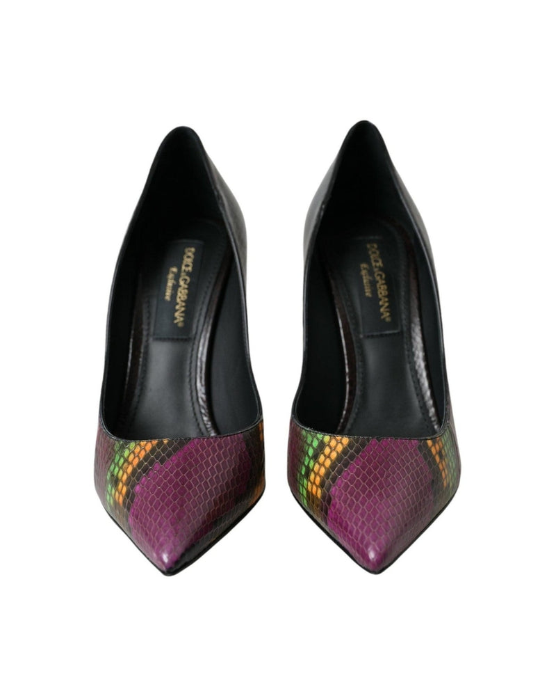 Dolce & Gabbana Multicolor Exotic Leather Heels Pumps Shoes Glam Steals