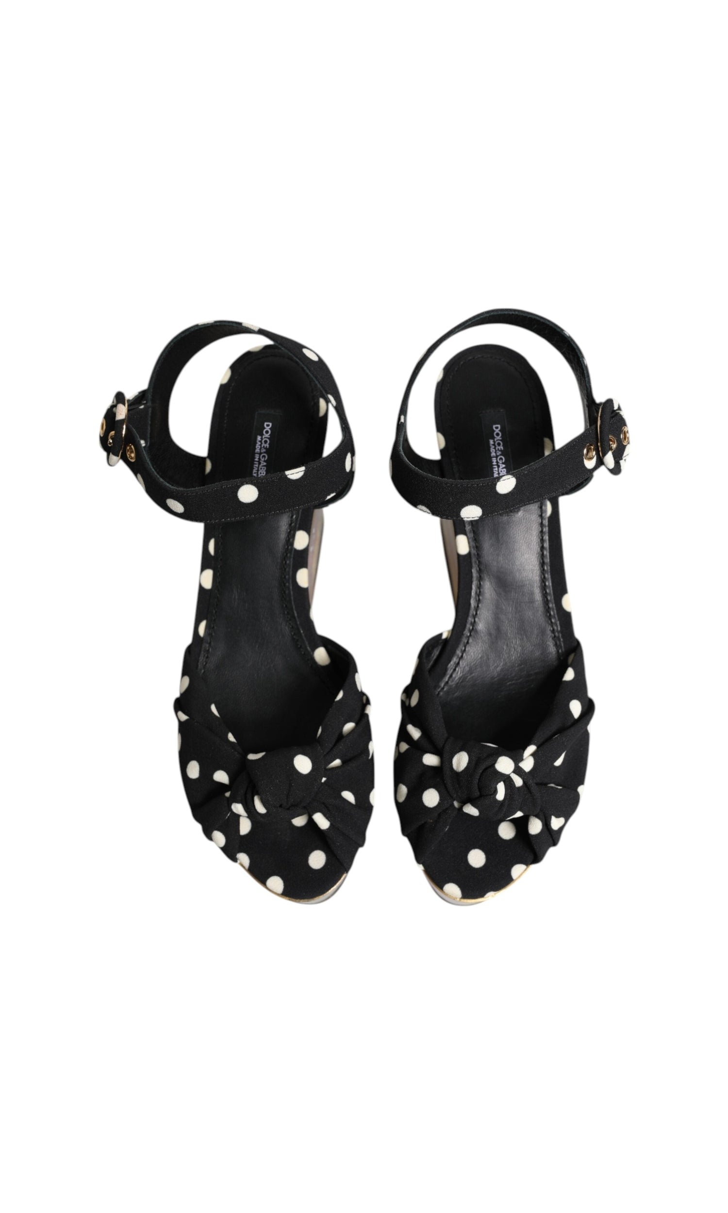 Dolce & Gabbana Multicolor Fish Polka Dot Wedge Sandals Shoes Glam Steals