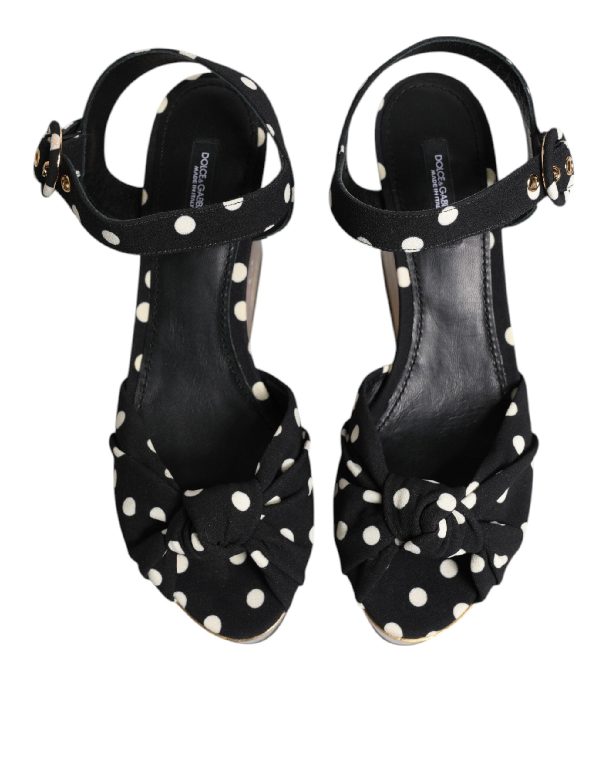 Dolce & Gabbana Multicolor Fish Polka Dot Wedge Sandals Shoes Glam Steals