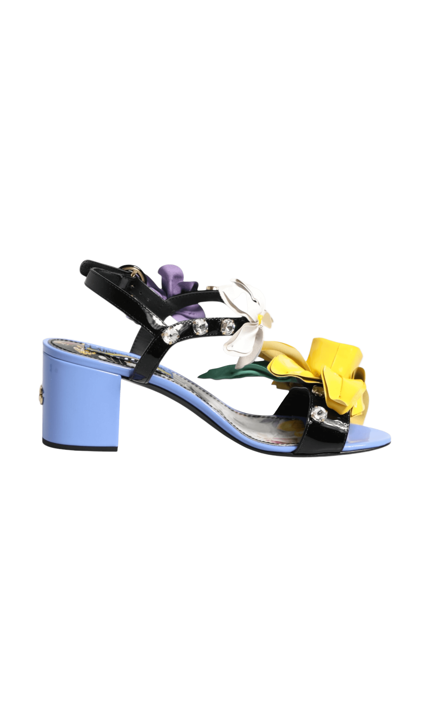 Dolce & Gabbana Multicolor Floral Crystal Keira Sandals Shoes Glam Steals