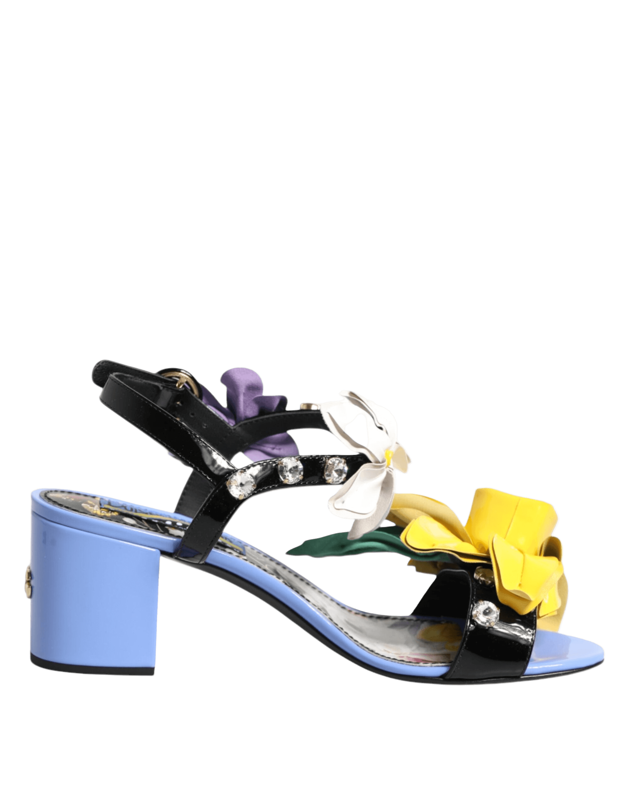 Dolce & Gabbana Multicolor Floral Crystal Keira Sandals Shoes Glam Steals