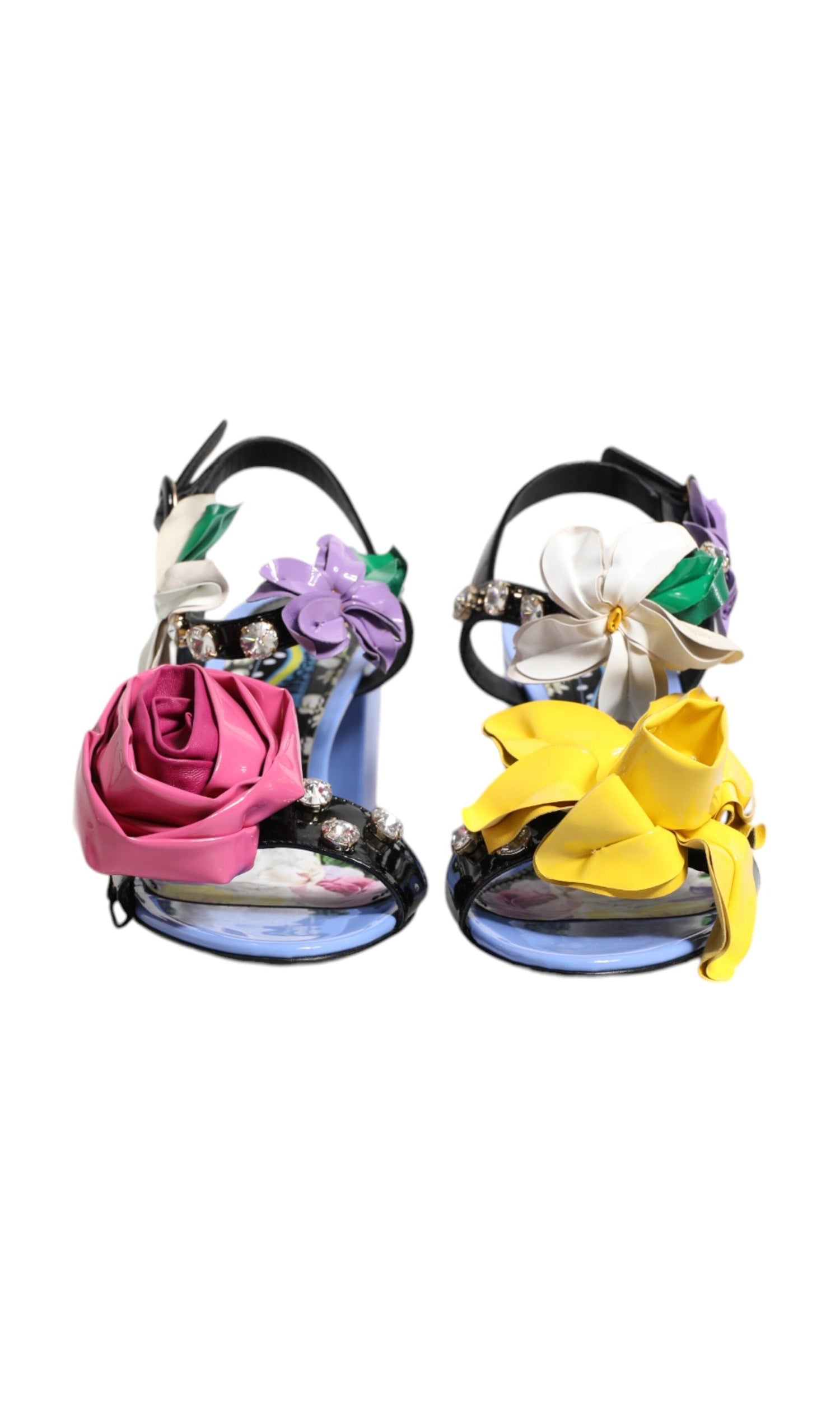 Dolce & Gabbana Multicolor Floral Crystal Keira Sandals Shoes Glam Steals