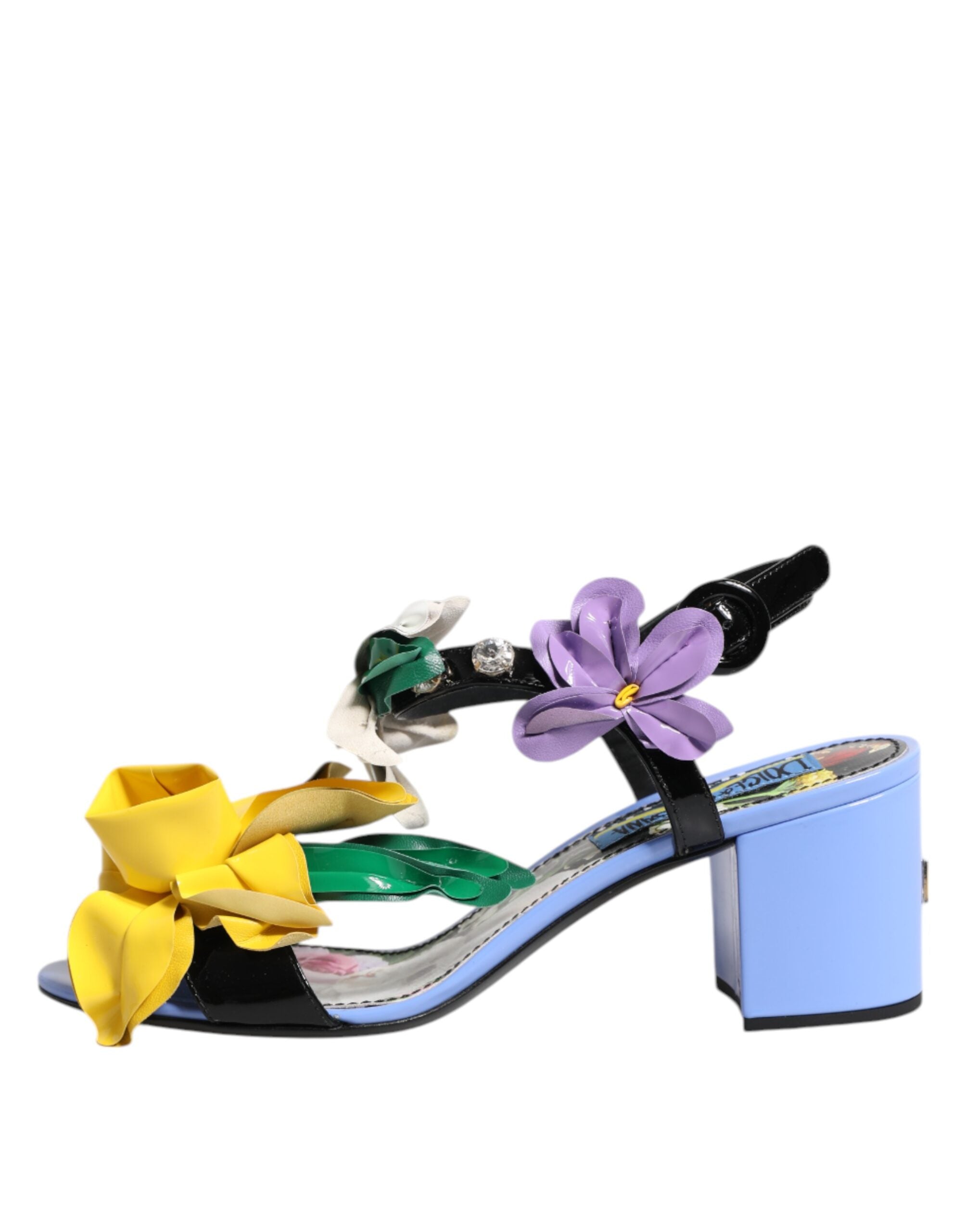Dolce & Gabbana Multicolor Floral Crystal Keira Sandals Shoes Glam Steals