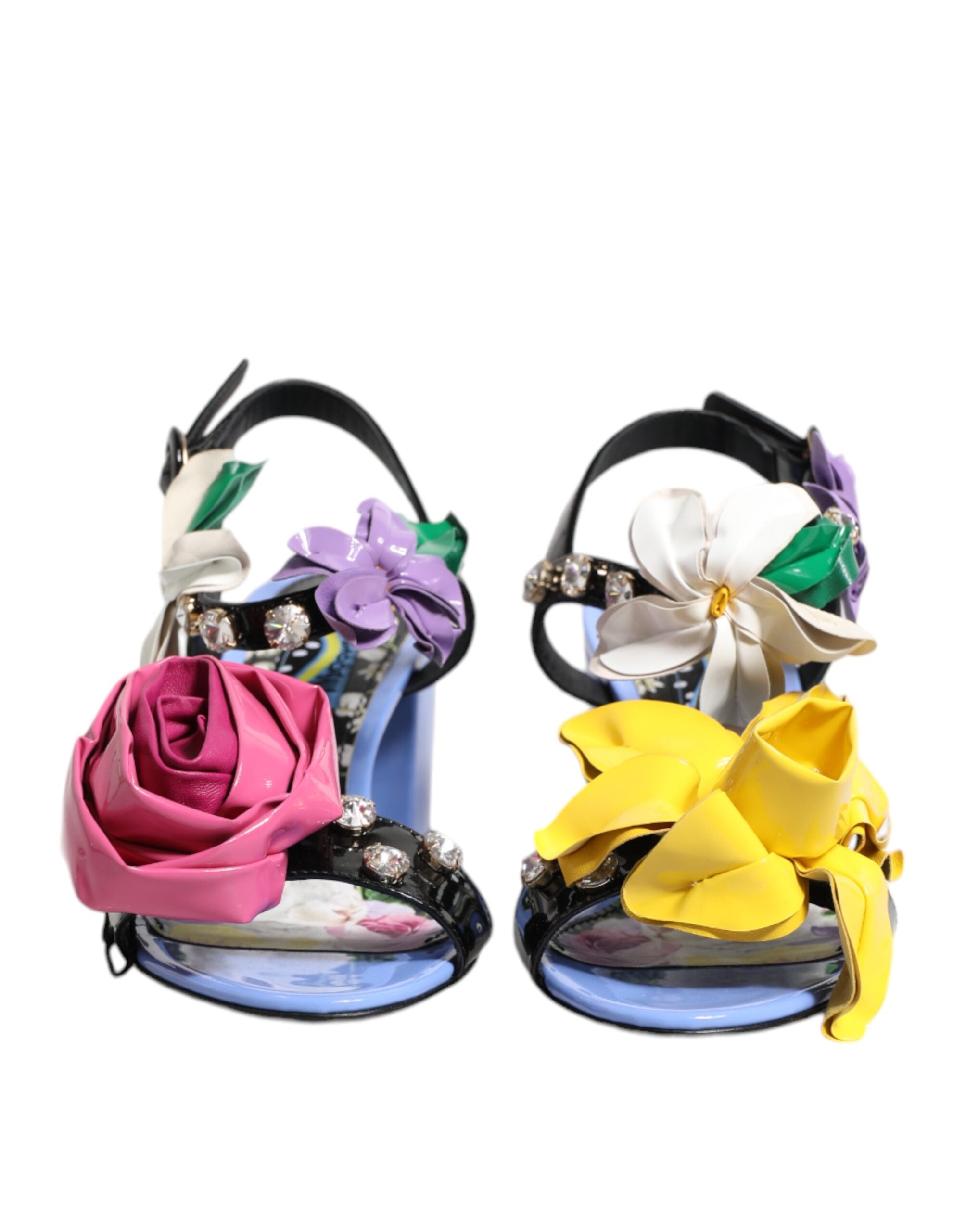 Dolce & Gabbana Multicolor Floral Crystal Keira Sandals Shoes Glam Steals