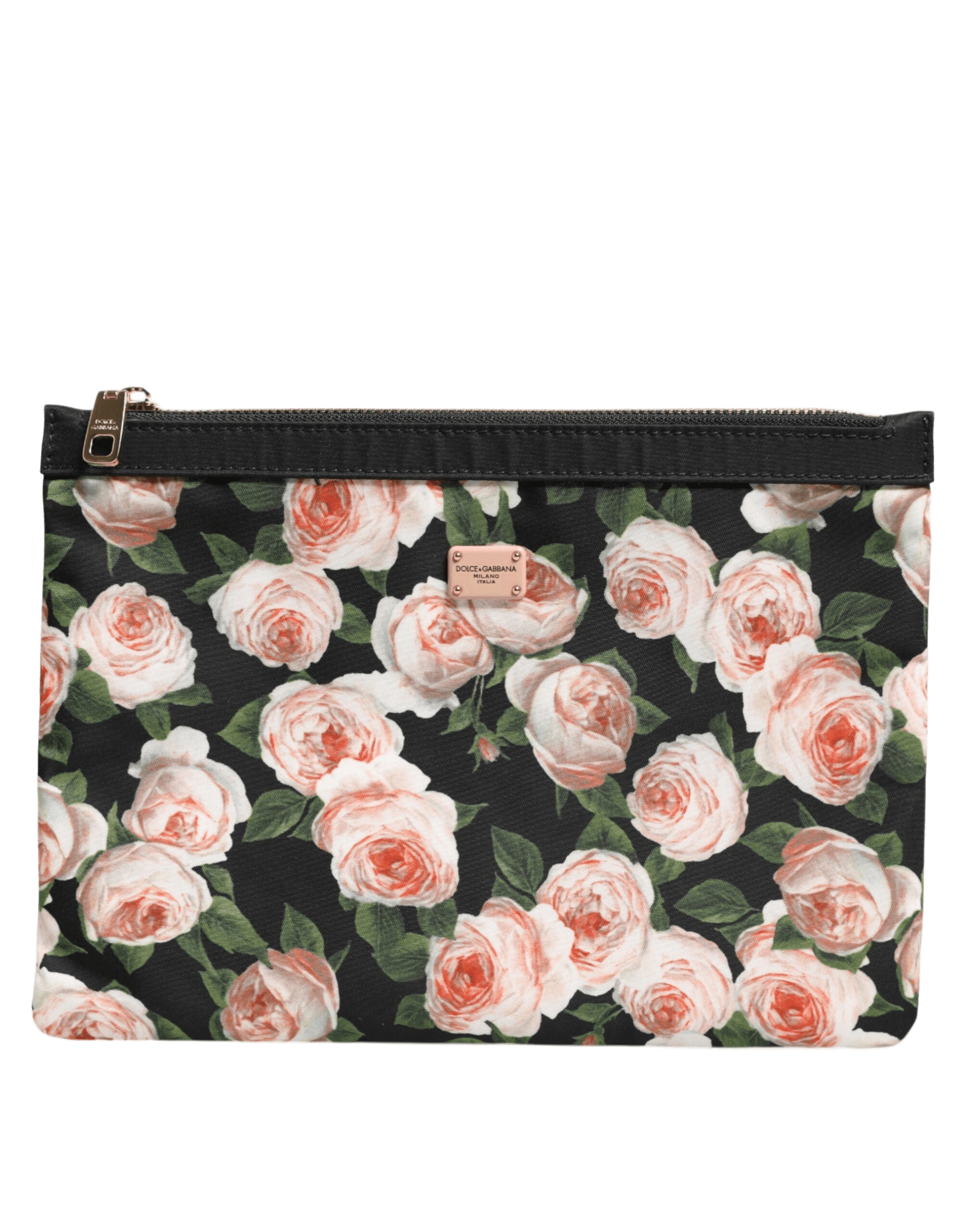 Dolce & Gabbana Multicolor Floral Dg Plaque Clutch Women Pouch Borse Bag Glam Steals