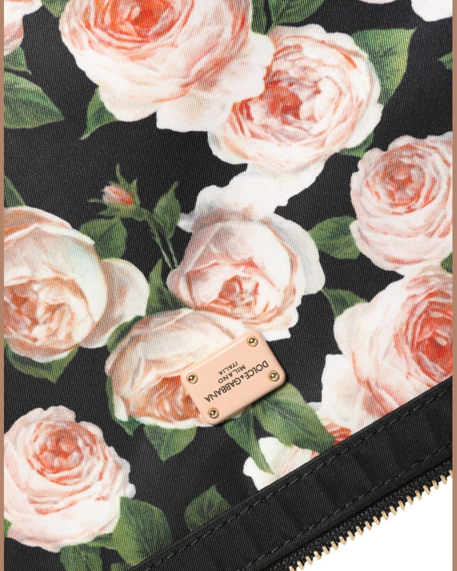 Dolce & Gabbana Multicolor Floral Dg Plaque Clutch Women Pouch Borse Bag Glam Steals