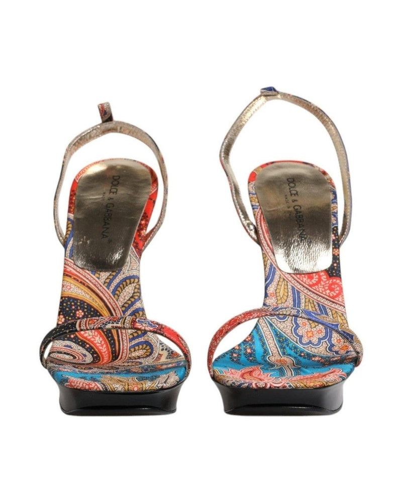 Dolce & Gabbana Multicolor Floral High Heels Sandals Shoes Glam Steals