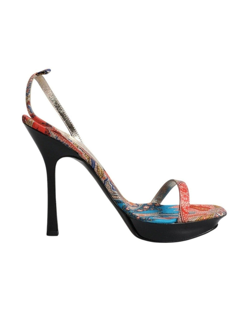 Dolce & Gabbana Multicolor Floral High Heels Sandals Shoes Glam Steals