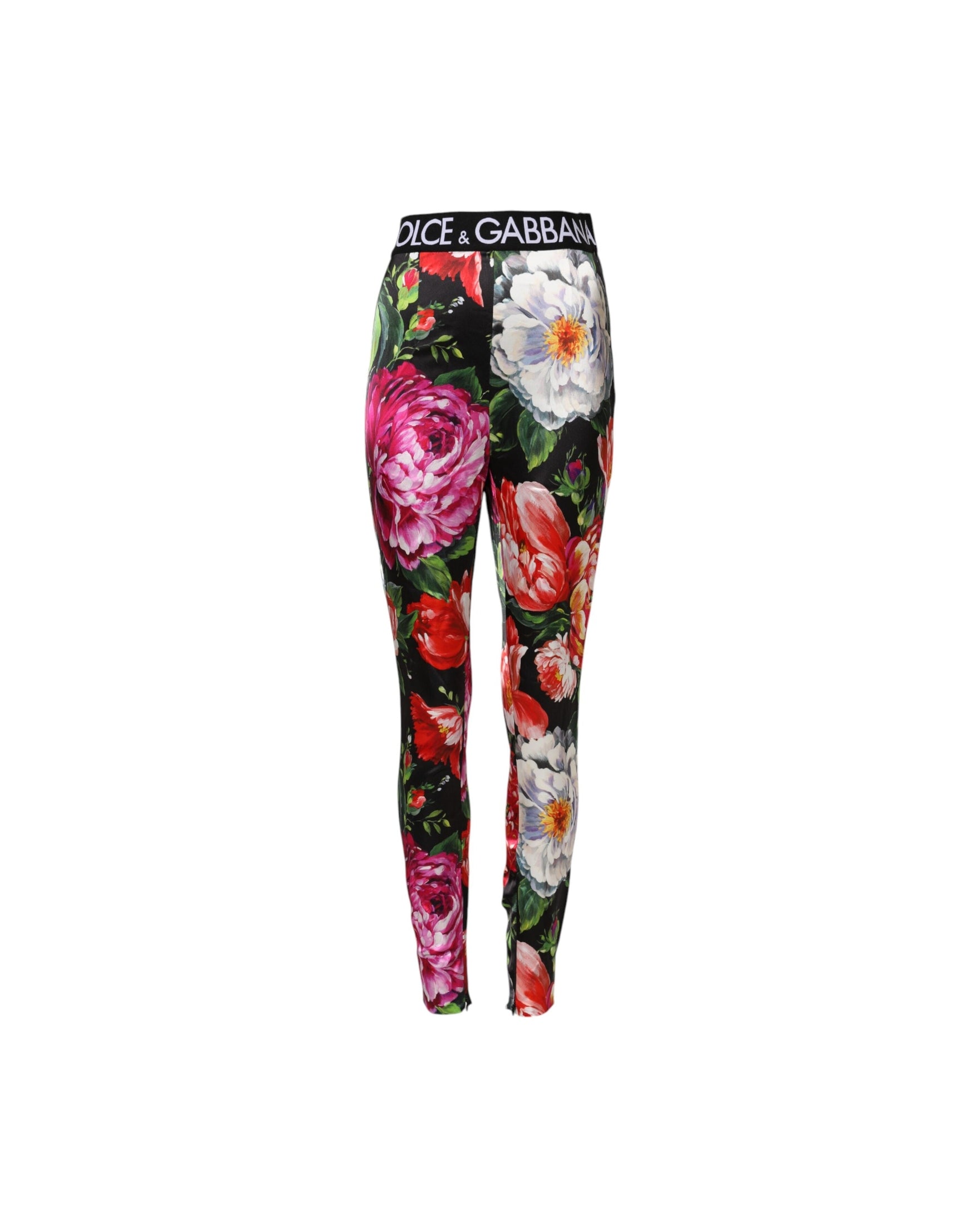 Dolce & Gabbana Multicolor Floral Legging Stretch Waist Pant Glam Steals
