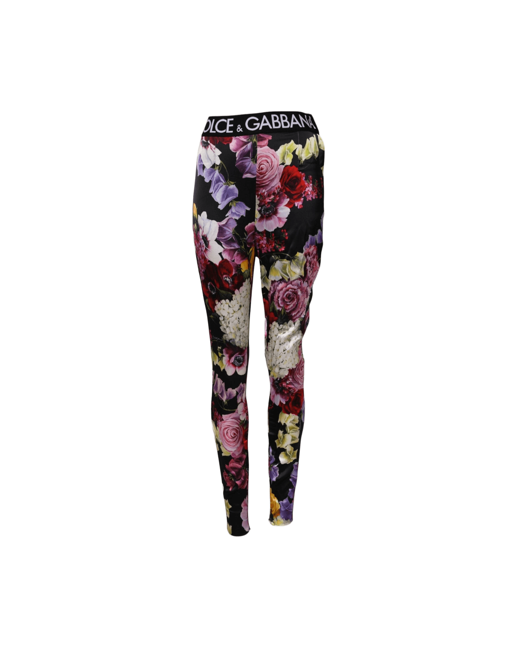 Dolce & Gabbana Multicolor Floral Legging Stretch Waist Pant Glam Steals