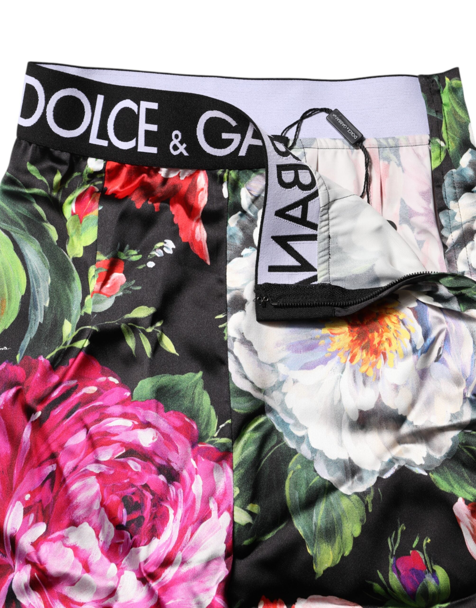 Dolce & Gabbana Multicolor Floral Legging Stretch Waist Pant Glam Steals