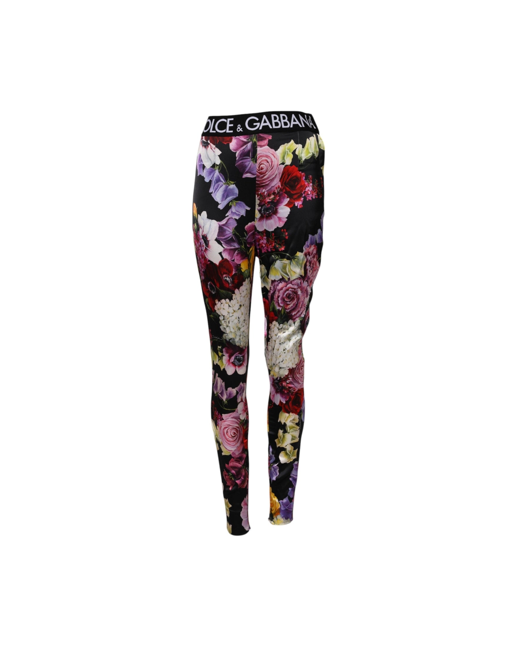 Dolce & Gabbana Multicolor Floral Legging Stretch Waist Pant Glam Steals