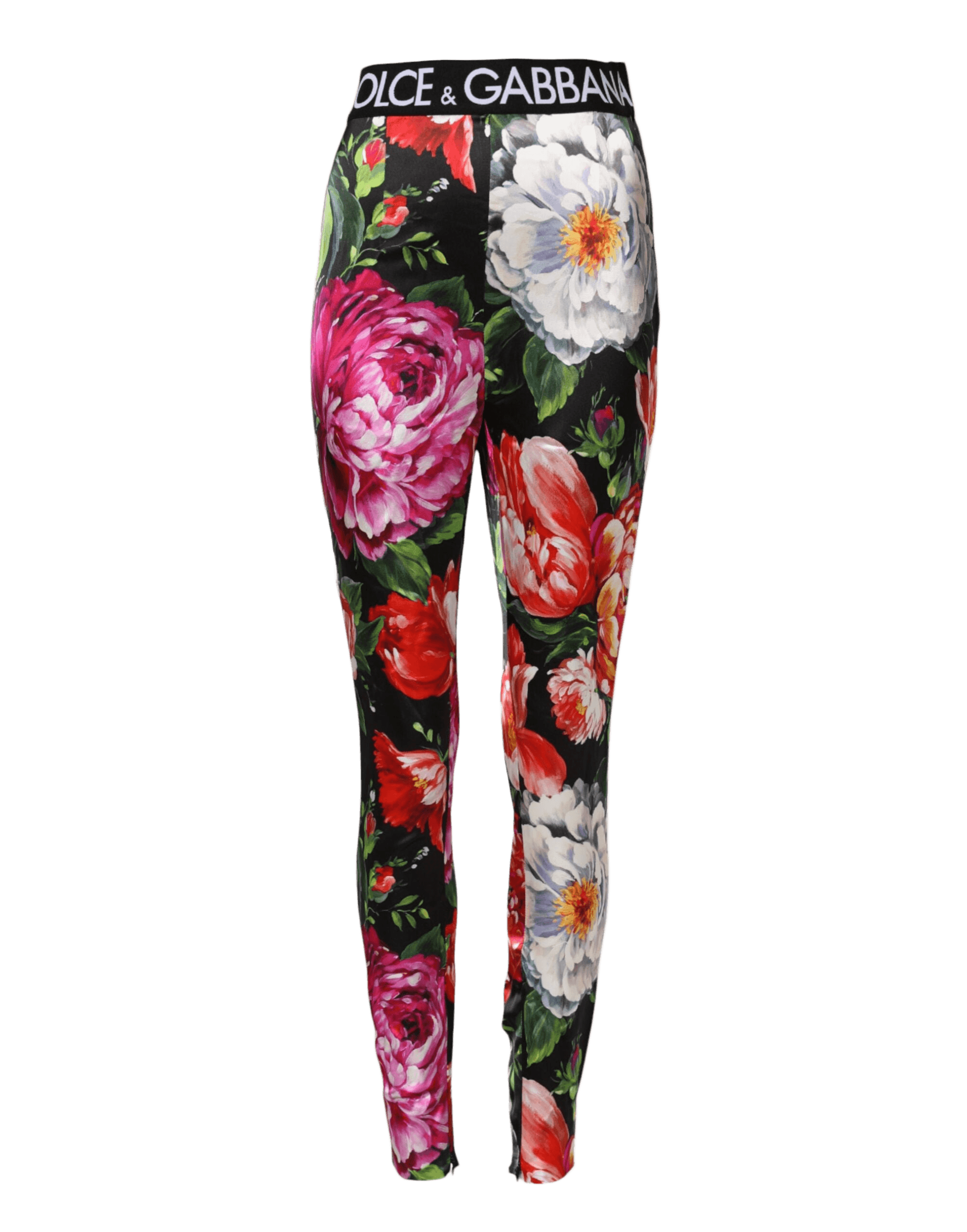 Dolce & Gabbana Multicolor Floral Legging Stretch Waist Pant Glam Steals