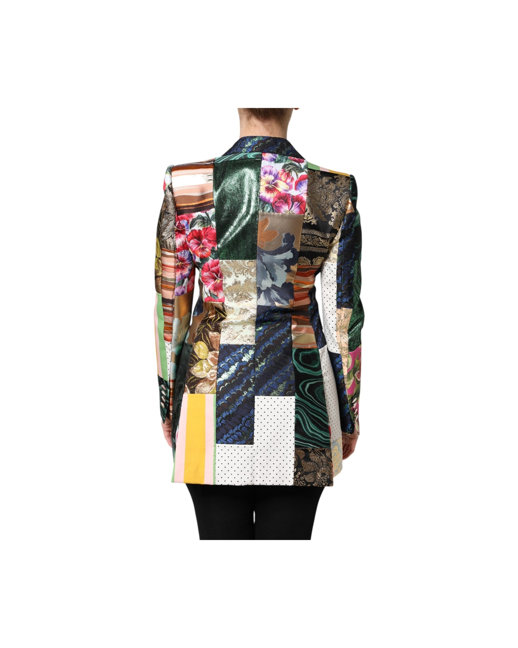Dolce & Gabbana Multicolor Floral Patchwork Jacquard Jacket Glam Steals