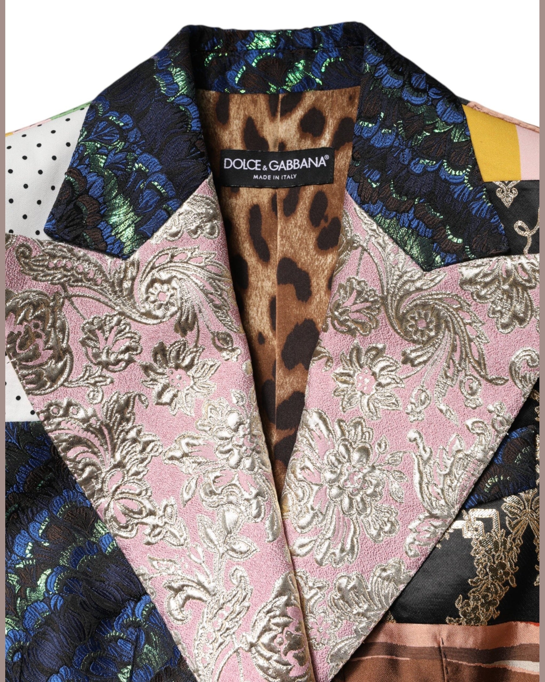 Dolce & Gabbana Multicolor Floral Patchwork Jacquard Jacket Glam Steals