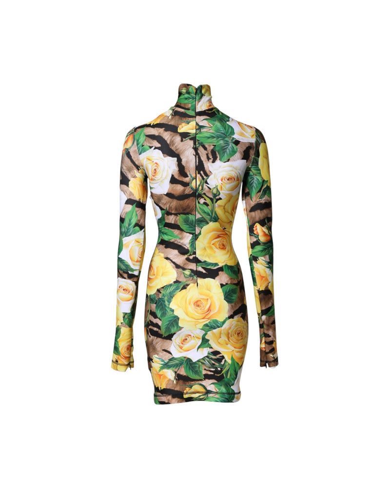 Dolce & Gabbana Multicolor Floral Print Sheath Mini Dress Glam Steals