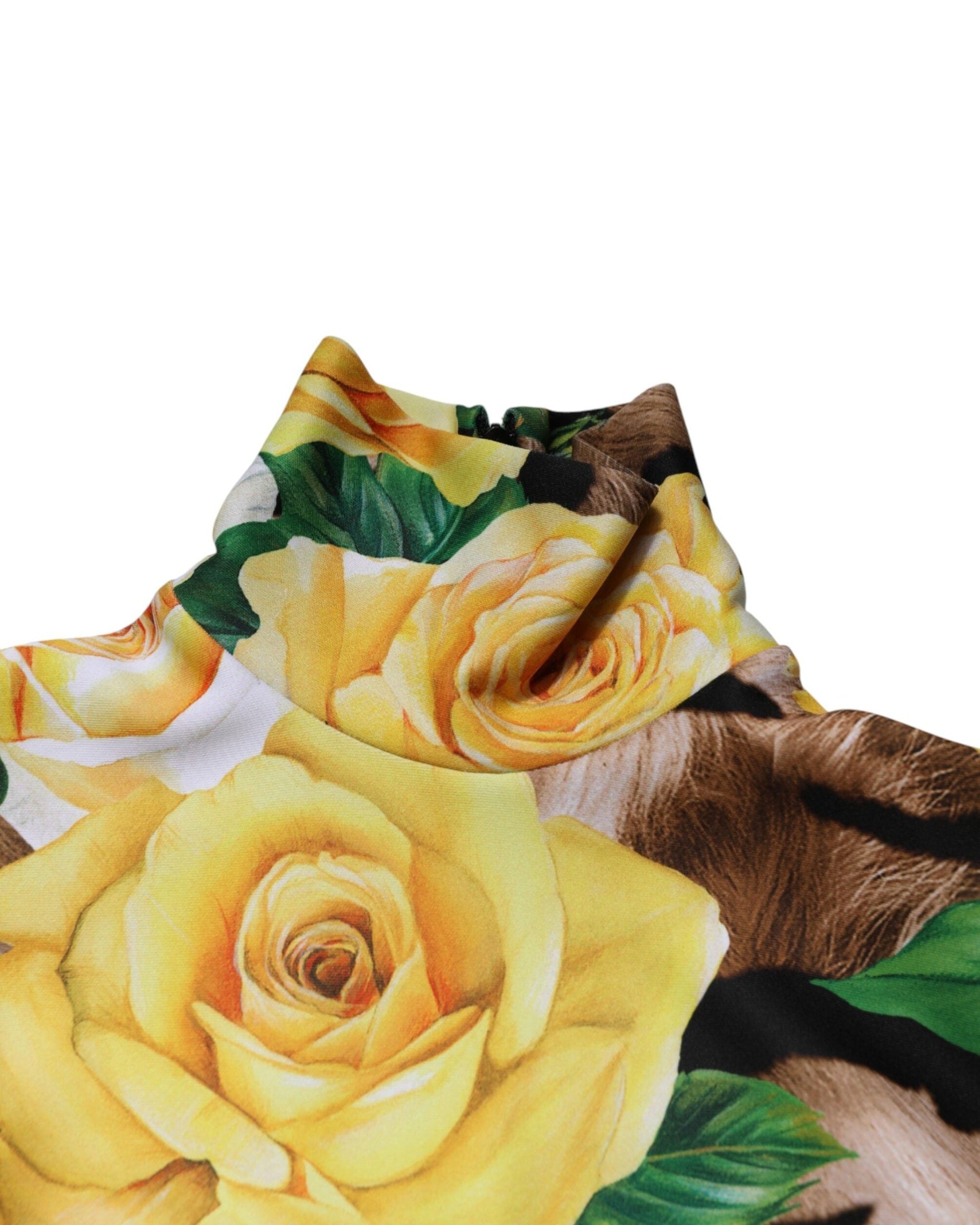 Dolce & Gabbana Multicolor Floral Print Sheath Mini Dress Glam Steals