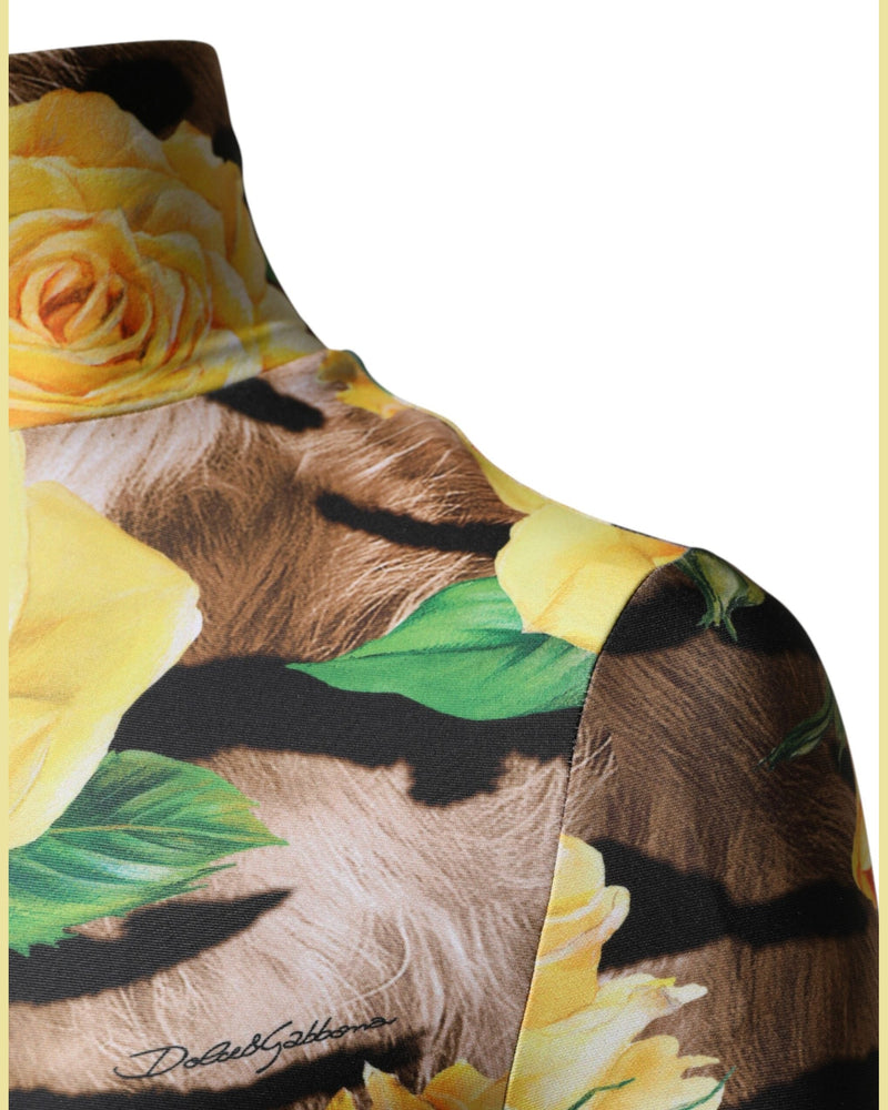 Dolce & Gabbana Multicolor Floral Print Sheath Mini Dress Glam Steals