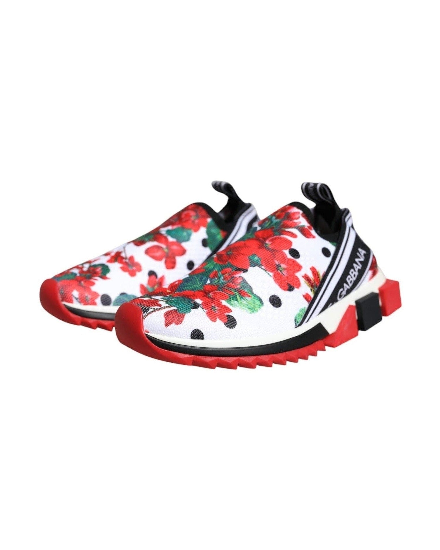 Dolce & Gabbana Multicolor Geranium Sorrento Sneakers Shoes Sneakers