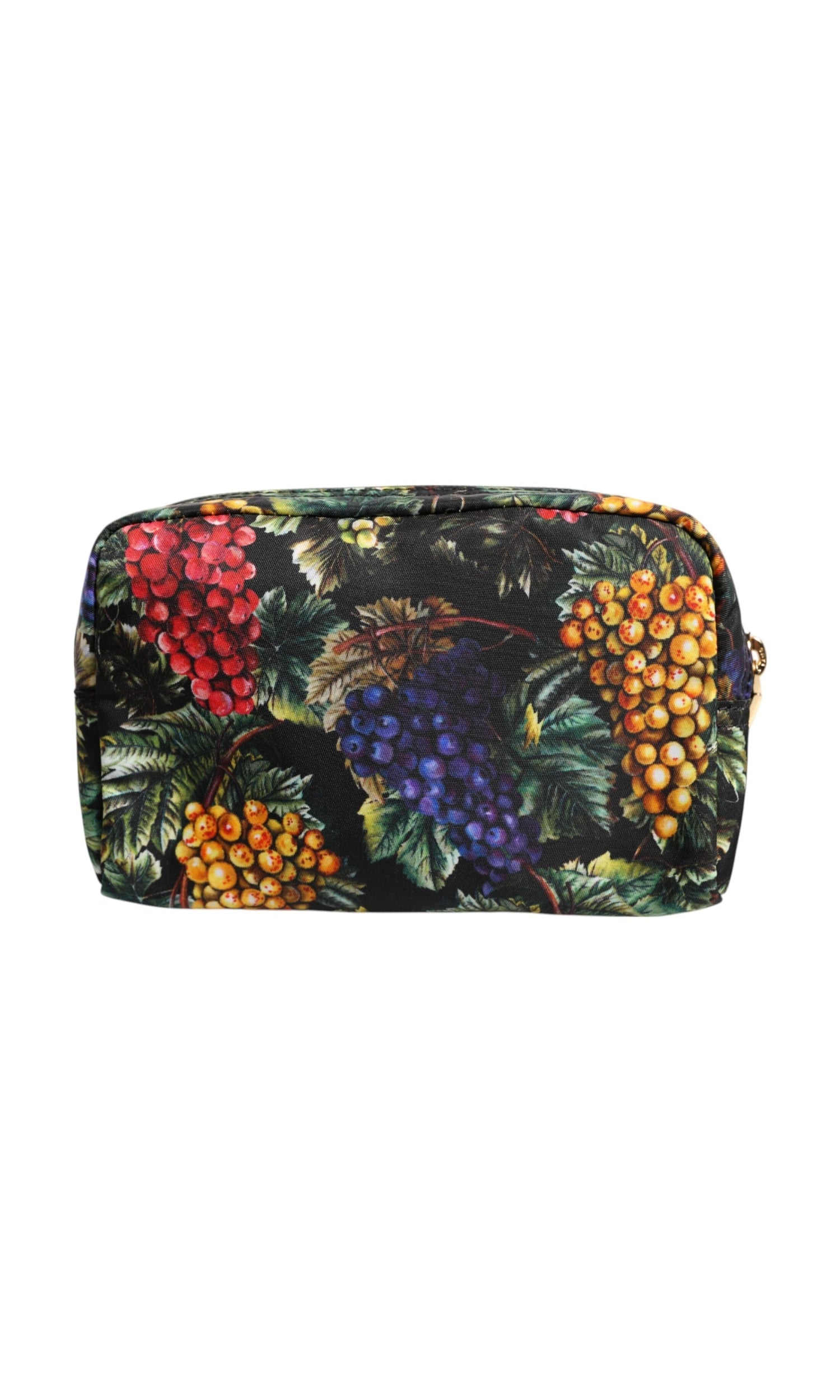 Dolce & Gabbana Multicolor Grape Print Clutch Logo Plaque Pouch Bag Glam Steals