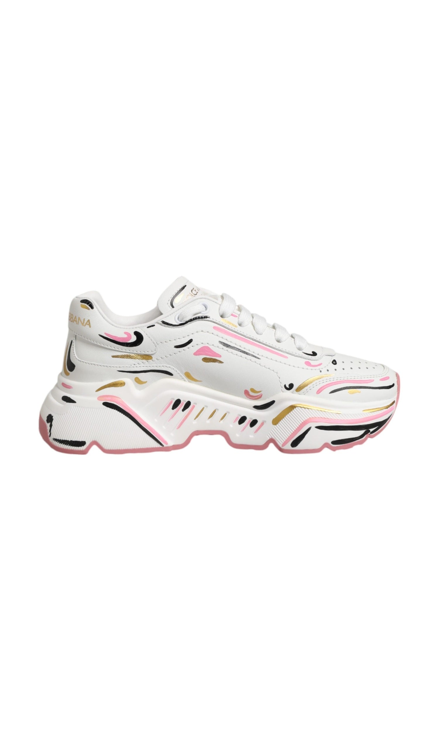 Dolce & Gabbana Multicolor Hand Painted Daymaster Sneaker Shoes Glam Steals