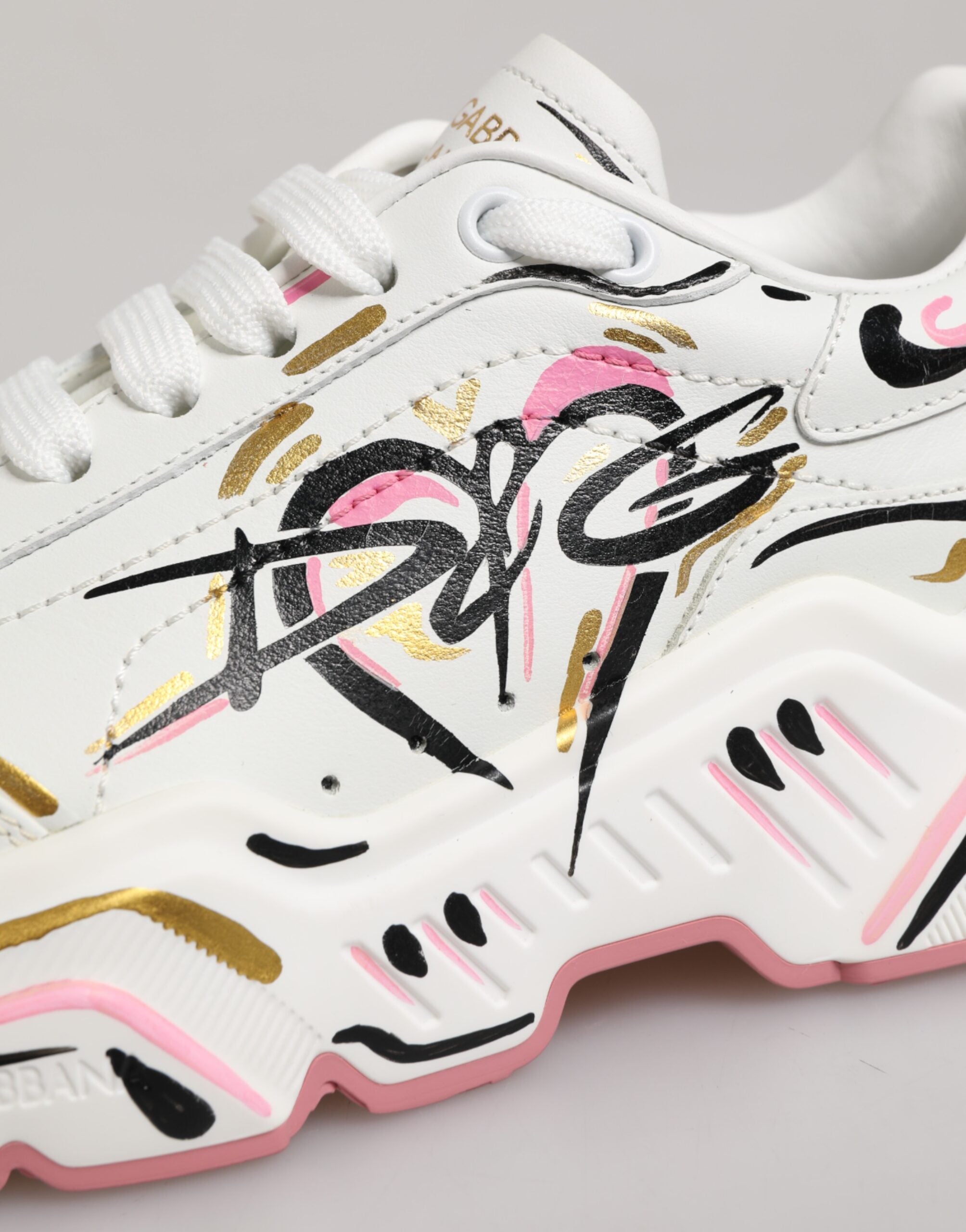 Dolce & Gabbana Multicolor Hand Painted Daymaster Sneaker Shoes Glam Steals