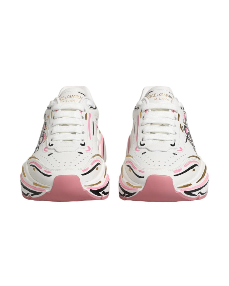 Dolce & Gabbana Multicolor Hand Painted Daymaster Sneaker Shoes Glam Steals