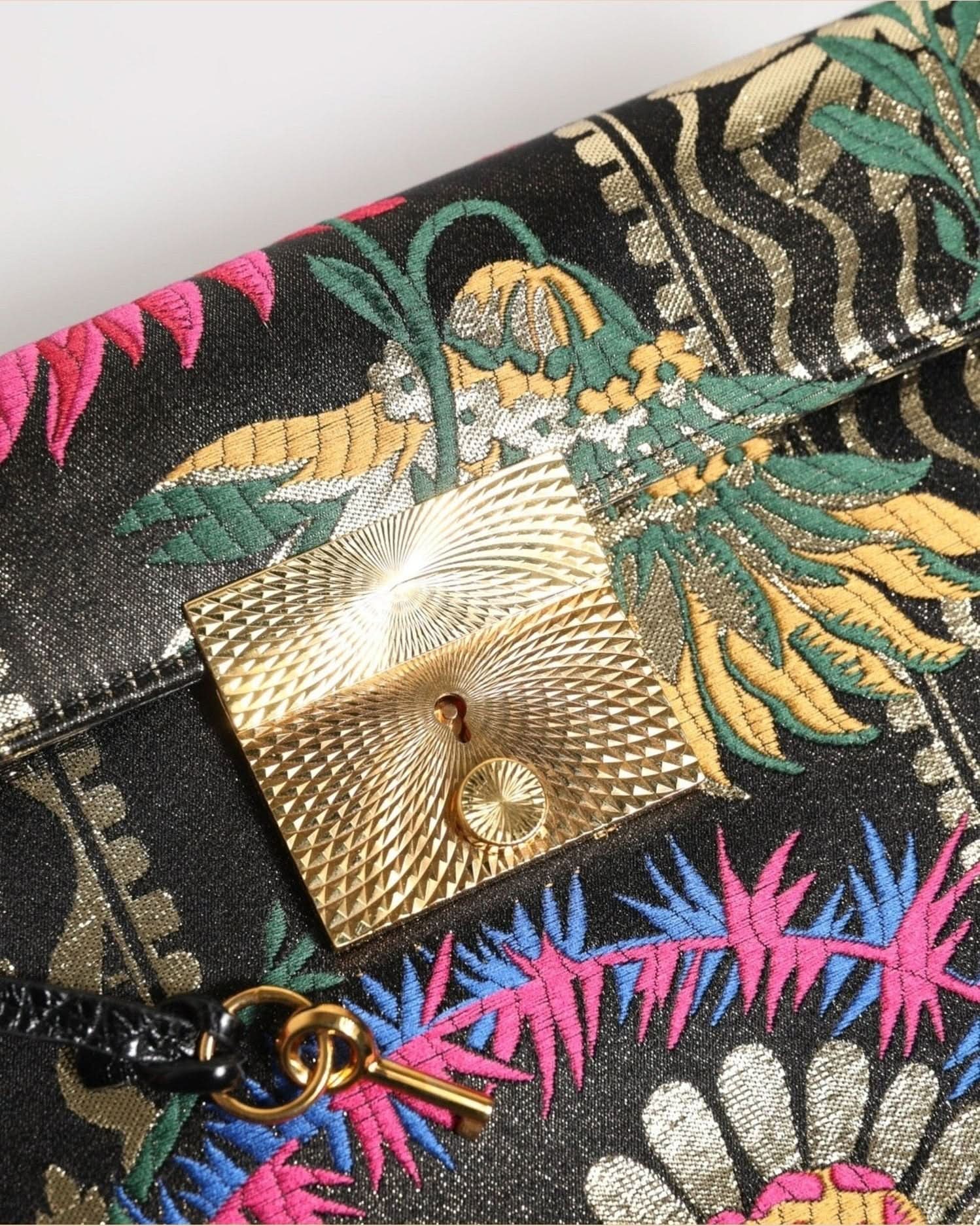 Dolce & Gabbana Multicolor Jacquard Floral Document Briefcase Bag Briefcases