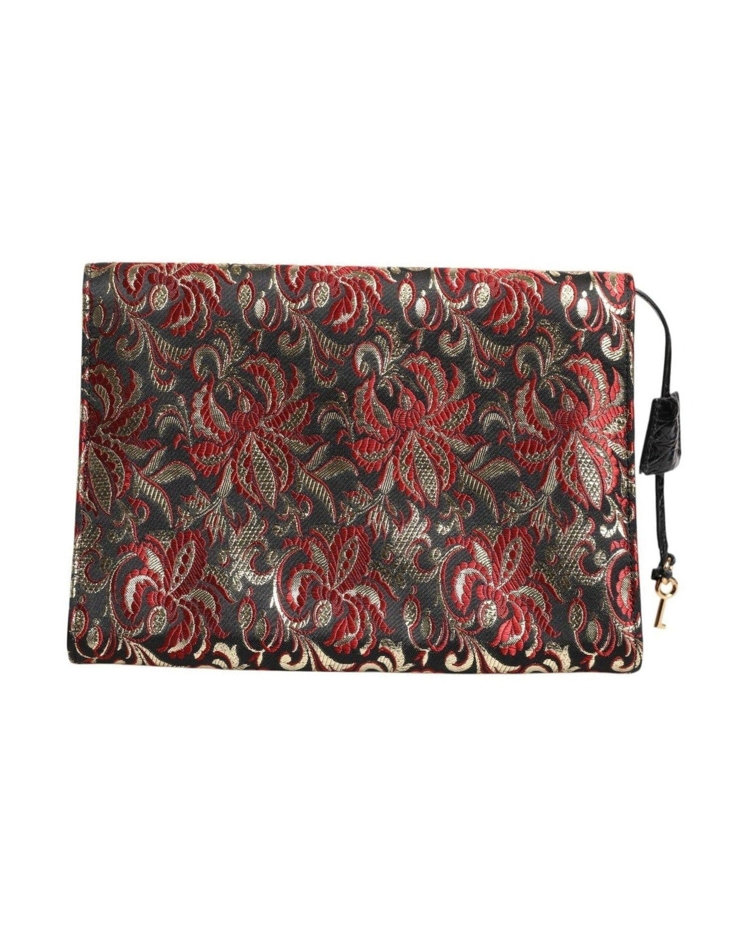 Dolce & Gabbana Multicolor Jacquard Floral Document Briefcase Bag Glam Steals