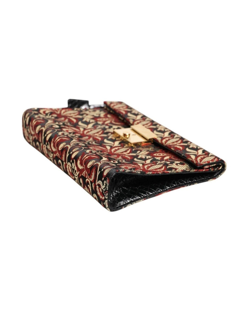 Dolce & Gabbana Multicolor Jacquard Floral Document Briefcase Bag Glam Steals