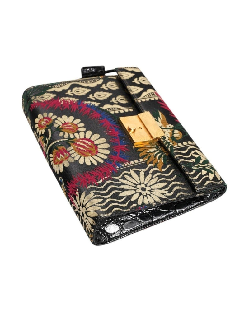 Dolce & Gabbana Multicolor Jacquard Floral Document Briefcase Bag Glam Steals