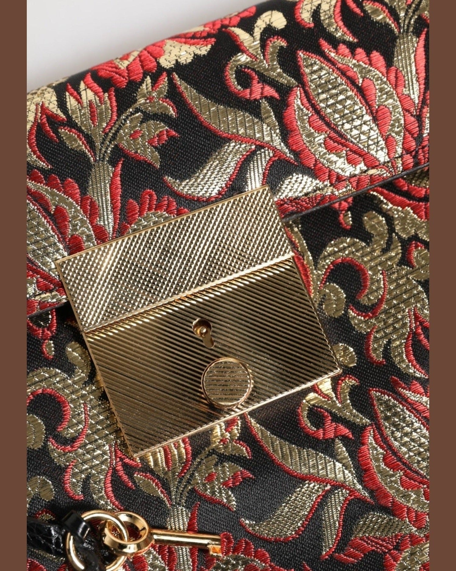 Dolce & Gabbana Multicolor Jacquard Floral Document Briefcase Bag Glam Steals