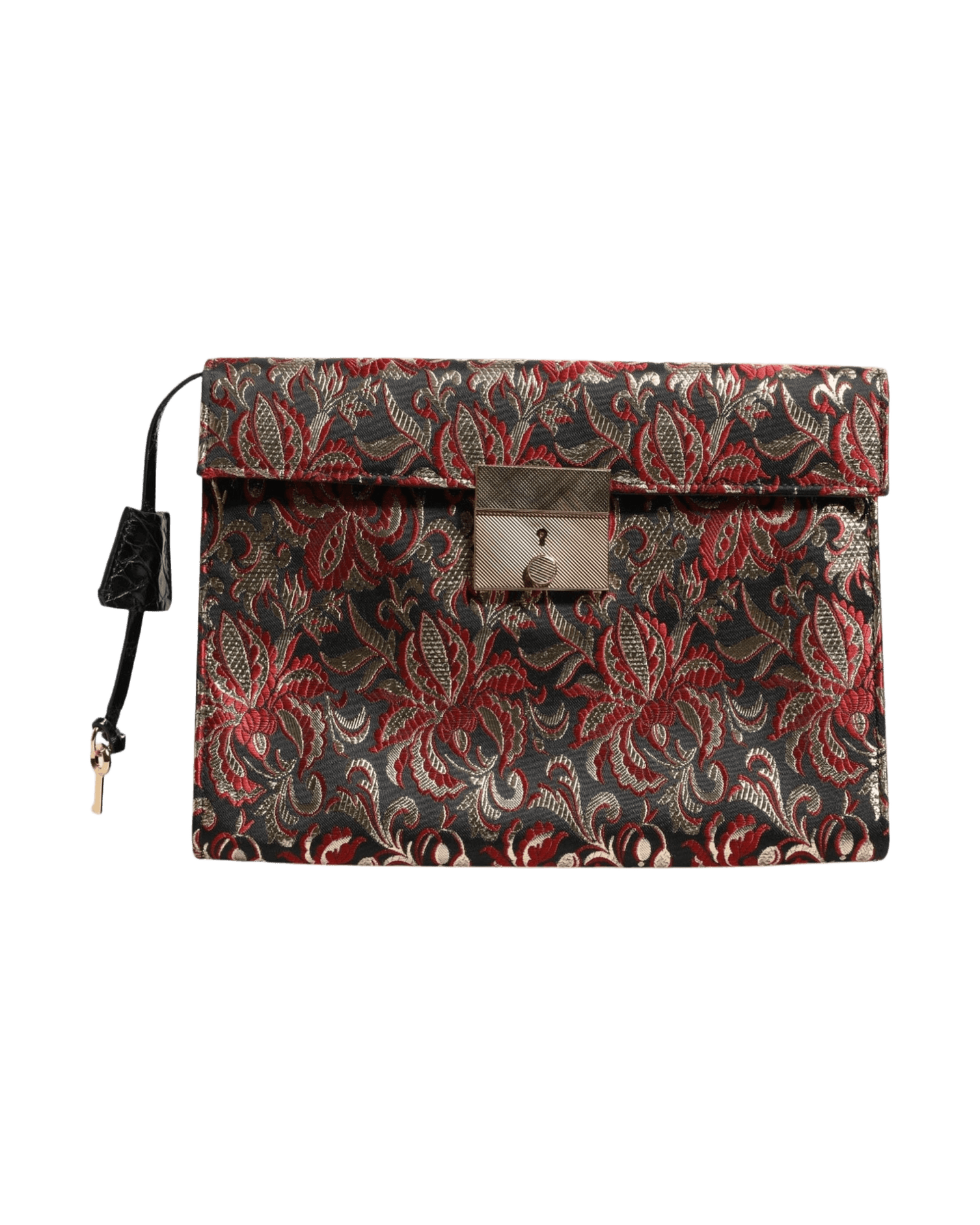 Dolce & Gabbana Multicolor Jacquard Floral Document Briefcase Bag Glam Steals