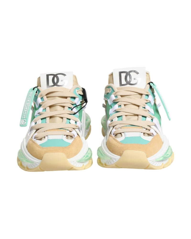 Dolce & Gabbana Multicolor Leather Airmaster Low Top Sneakers Shoes Glam Steals