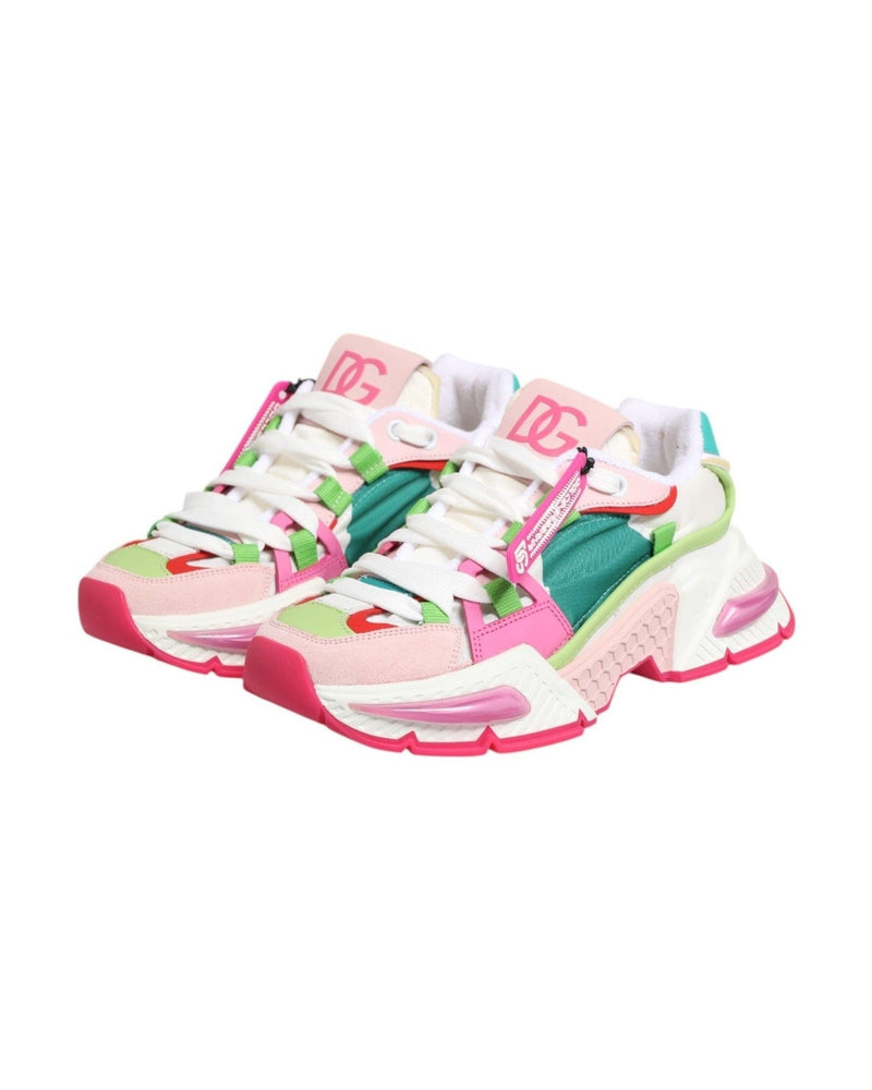 Dolce & Gabbana Multicolor Leather Airmaster Low Top Sneaker Shoes Glam Steals