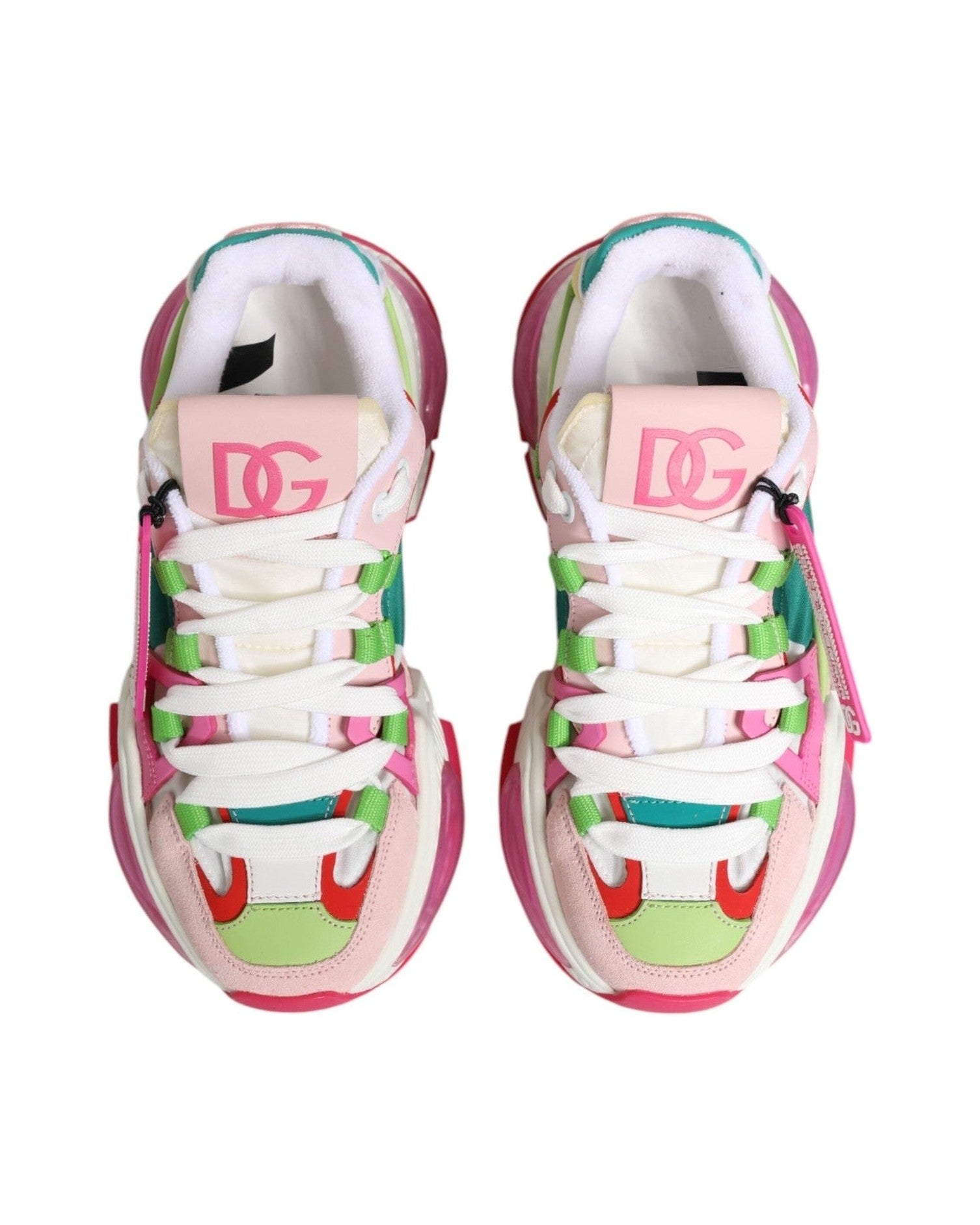 Dolce & Gabbana Multicolor Leather Airmaster Low Top Sneaker Shoes Glam Steals
