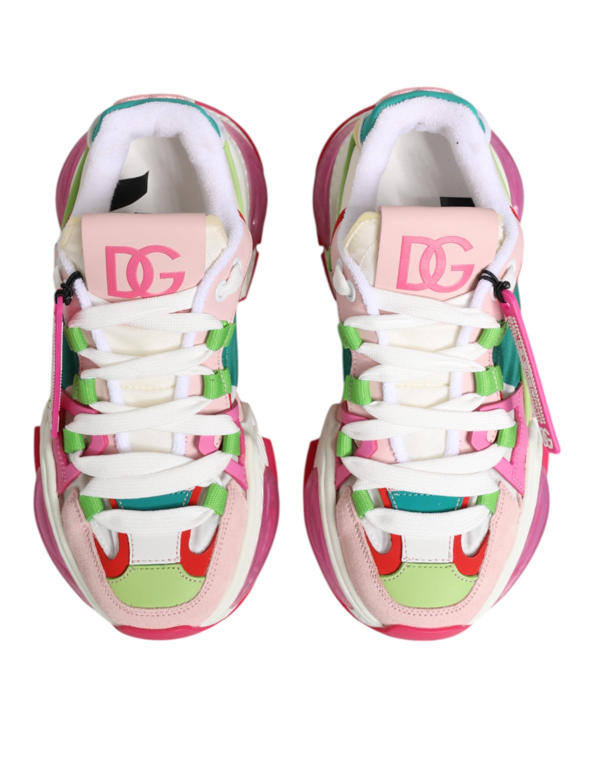 Dolce & Gabbana Multicolor Leather Airmaster Low Top Sneaker Shoes Glam Steals