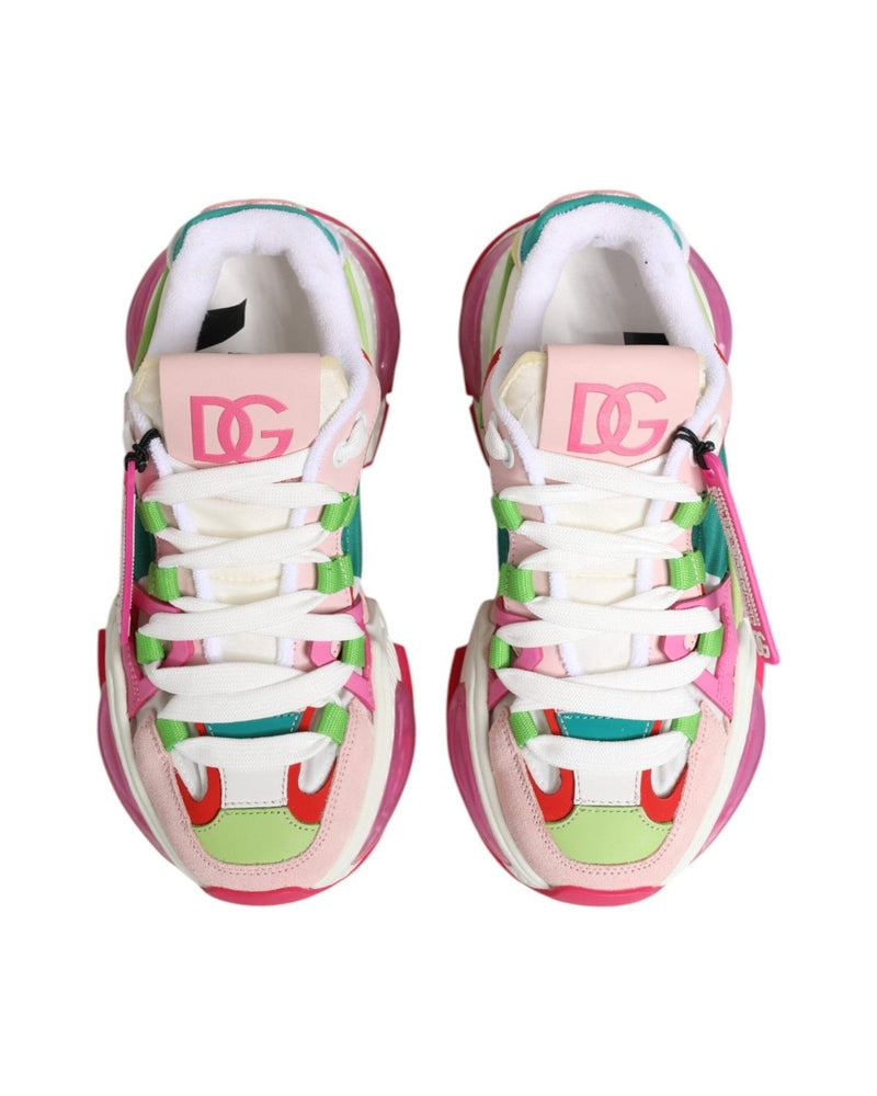 Dolce & Gabbana Multicolor Leather Airmaster Low Top Sneaker Shoes Glam Steals