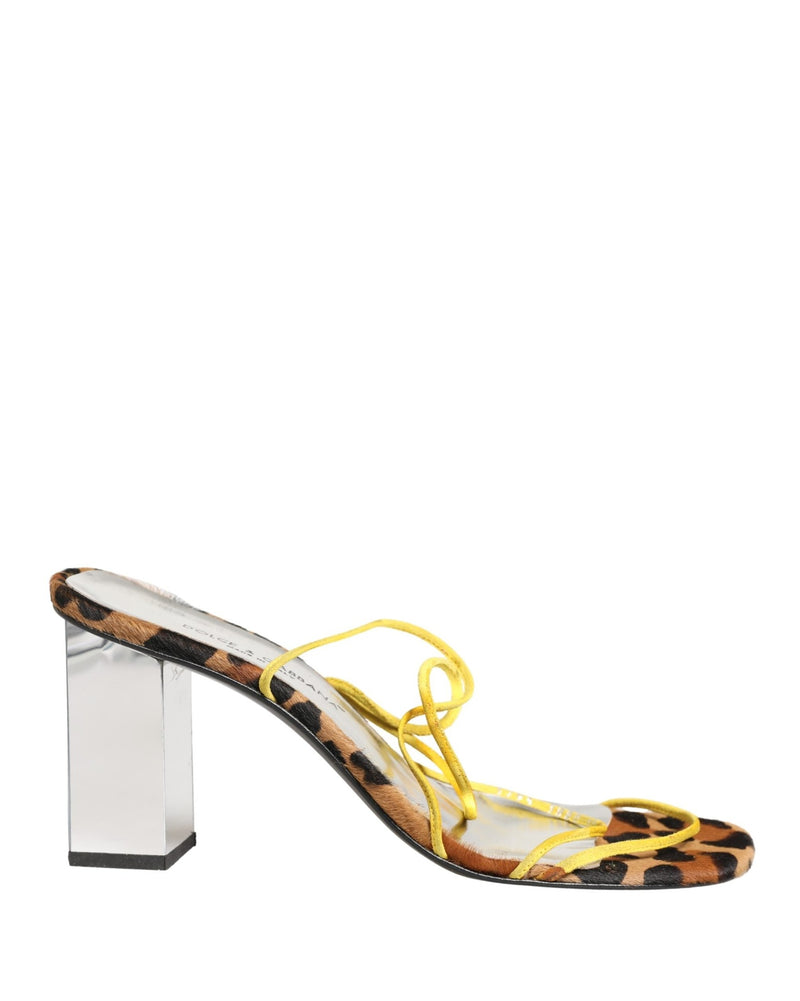 Dolce & Gabbana Multicolor Leather Block Heels Glam Steals