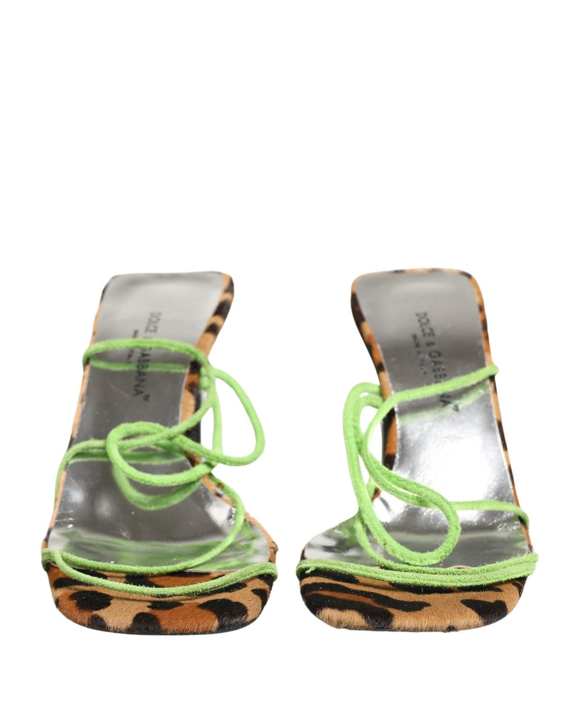 Dolce & Gabbana Multicolor Leather Block Heels Glam Steals