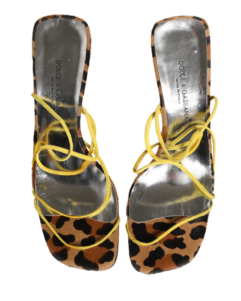 Dolce & Gabbana Multicolor Leather Block Heels Glam Steals