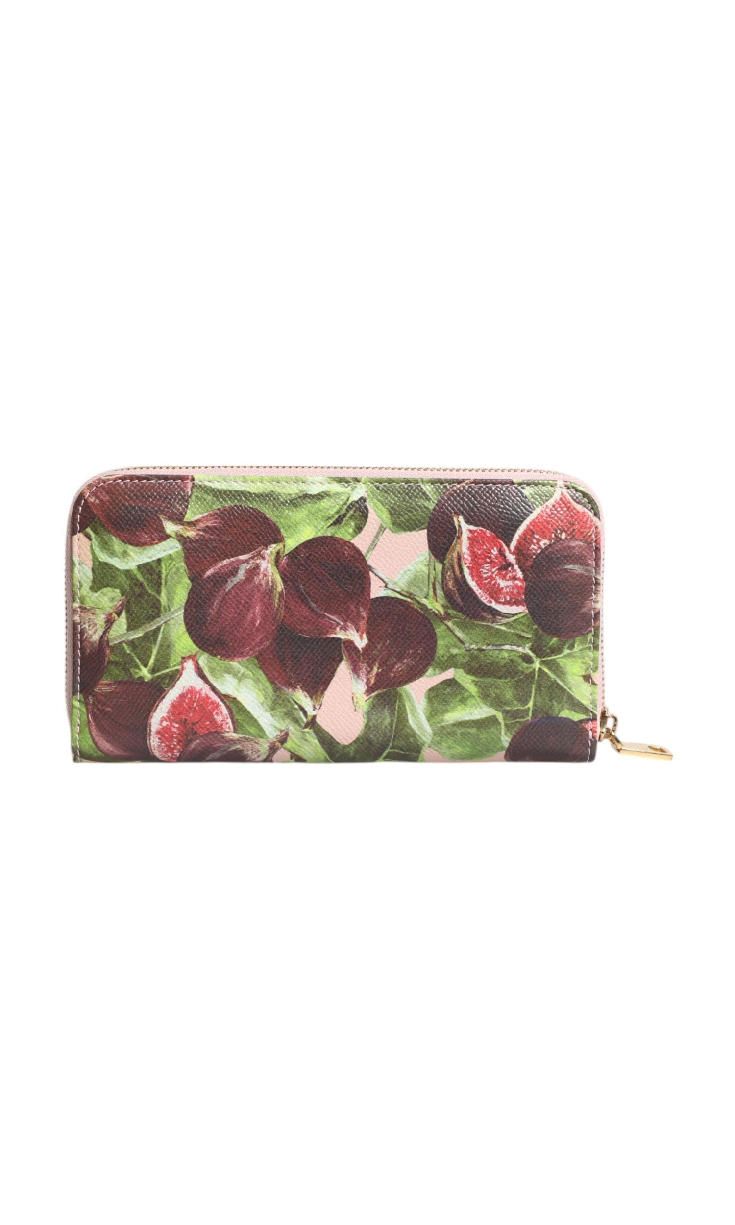 Dolce & Gabbana Multicolor Leather Fig Fruit Dauphine Zip Around Continental Wallet Glam Steals