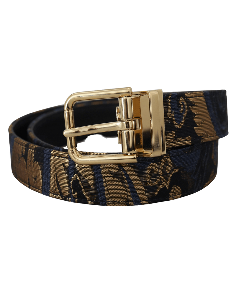 Dolce & Multicolor Gabbana Leather Jacquard Logo Buckle Belt Glam Steals