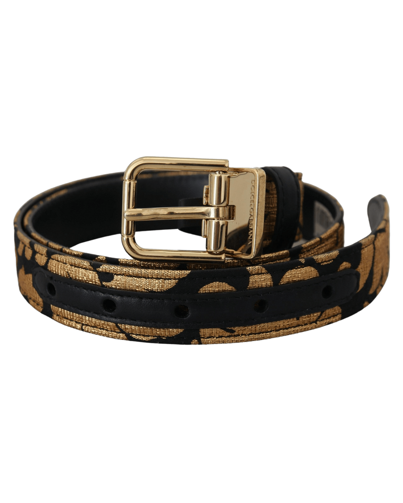 Dolce & Multicolor Gabbana Leather Jacquard Logo Buckle Belt Glam Steals