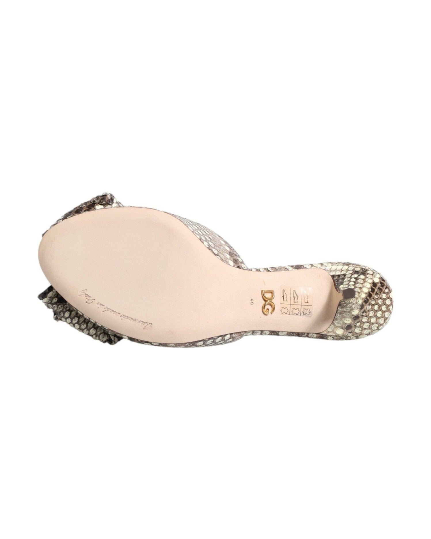Dolce & Gabbana Multicolor Leather Keira Bow Peep Toe Mules Shoes Glam Steals