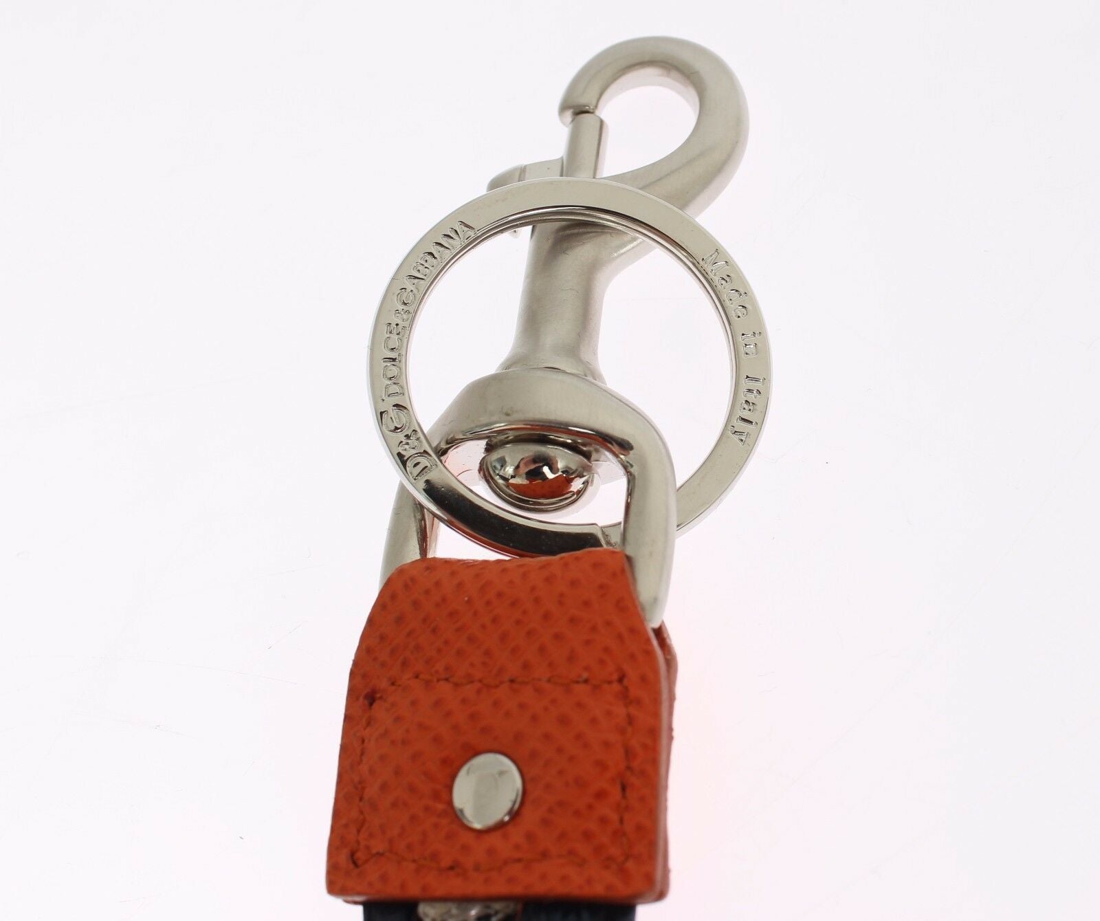 Dolce & Gabbana Multicolor Leather Raffia Clasp Finder Chain Keyring Glam Steals