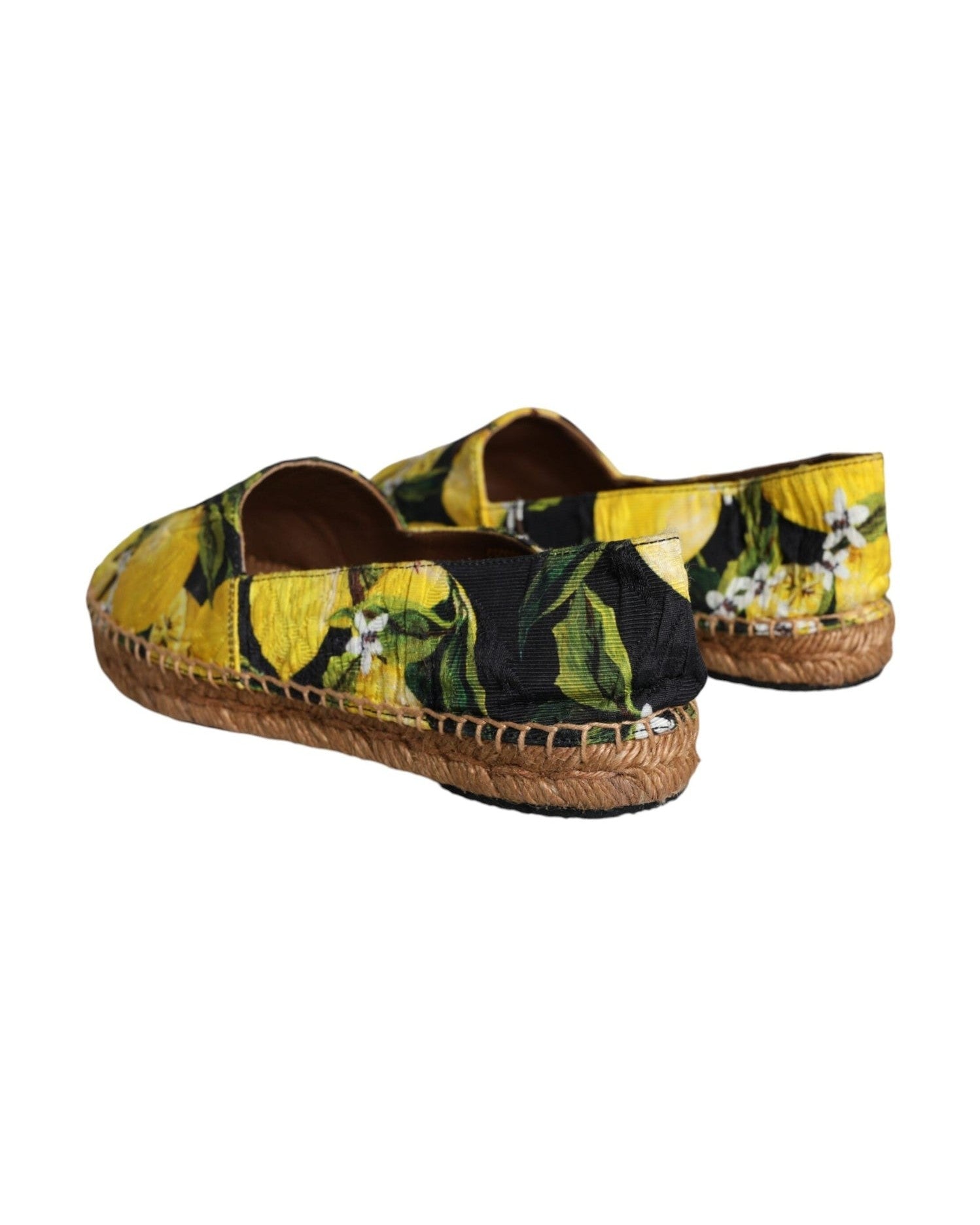 Dolce & Gabbana Multicolor Lemon Slip On Espadrilles Shoes Flats